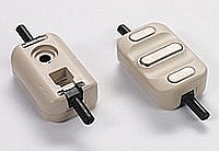 Electrodes read muscle signals that operate myoelctric hand. Electrodes read muscle signals that operate myoelctric hand.